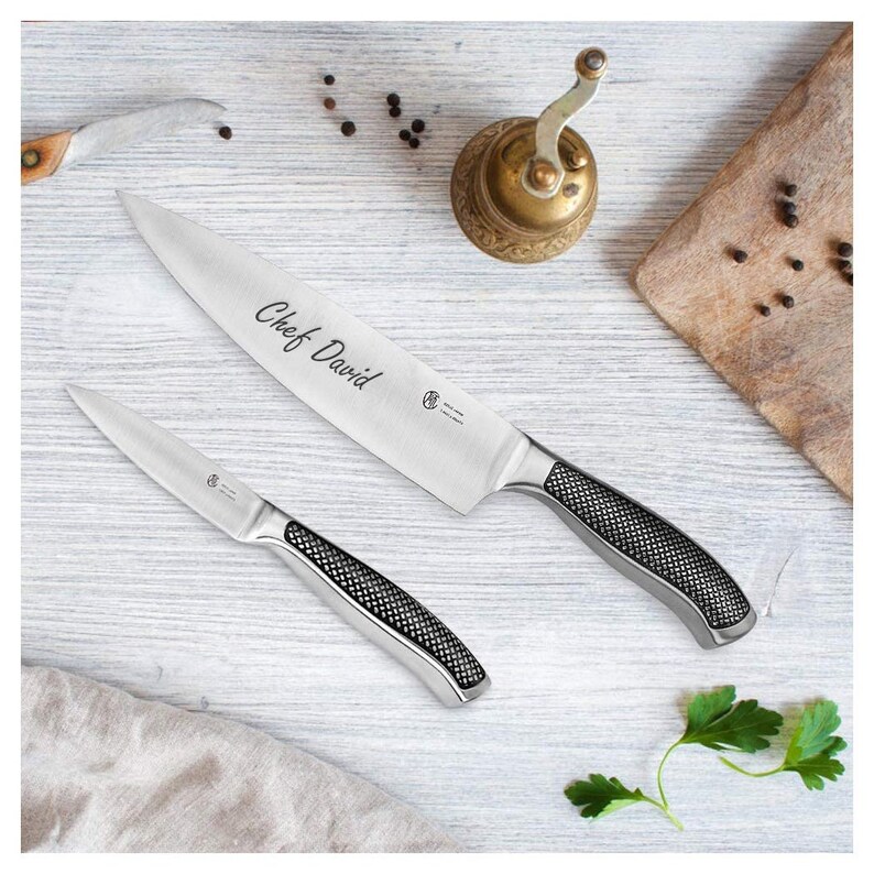 Personalized CHEF KNIFE SET Chefs Knives Cooking Kitchen Gifts Etsy