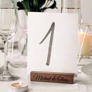 Porte-cartes en bois personnalisé, décoration de table, cadeau de mariage pour elle, pièce maîtresse, cadre photo, invitation, fête, grand-père, gravure personnalisée