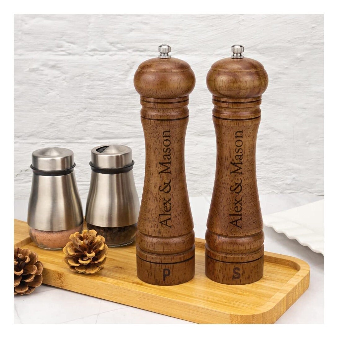 Personalized SALT & PEPPER SHAKER Grinder Custom Engraved Etsy