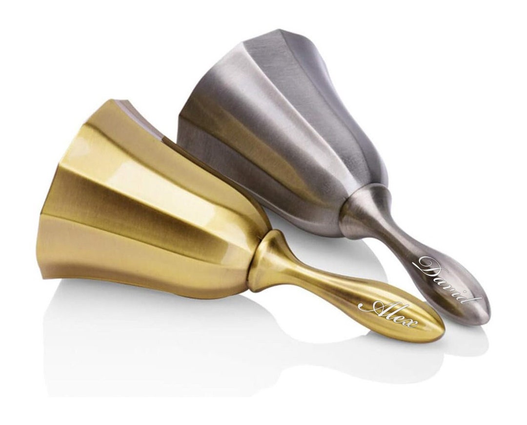 Personalized HANDBELL Brass Hand Bell Call School Teacher Dinner