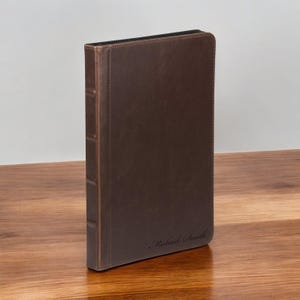Personalized LEATHER PORTFOLIO for Men Women Padfolio Travel Organizer Business Gift for Him Dad Husband Boyfriend Her Mom Custom Engraved