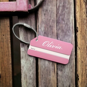 Gepersonaliseerde BAGAGETAG voor vrouwen Reisaccessoires Naam tas kettingen Cadeau voor hem vader mannen haar vrouwen moeder reis verjaardag aangepaste gegraveerd