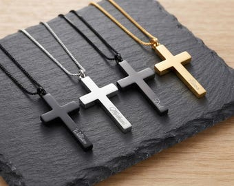 Personalized CROSS URN NECKLACE Cremation Jewelry for Men Women Human Ashes Keepsake Hair Dog Cat Pet Memorial Waterproof Custom Engraved