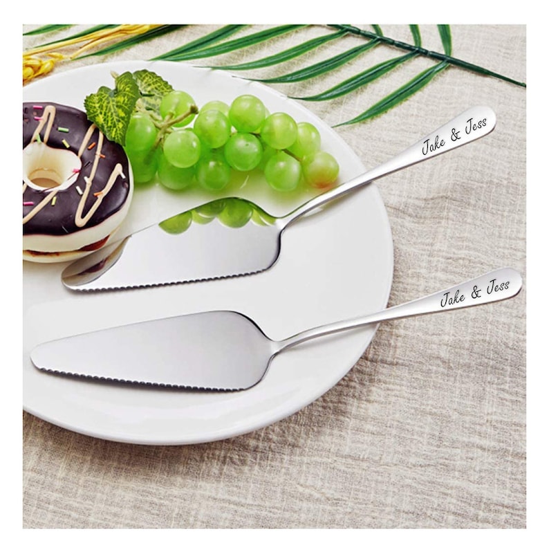Personalized CAKE SERVER Wedding Custom Knife Cakes Gift Bride Etsy