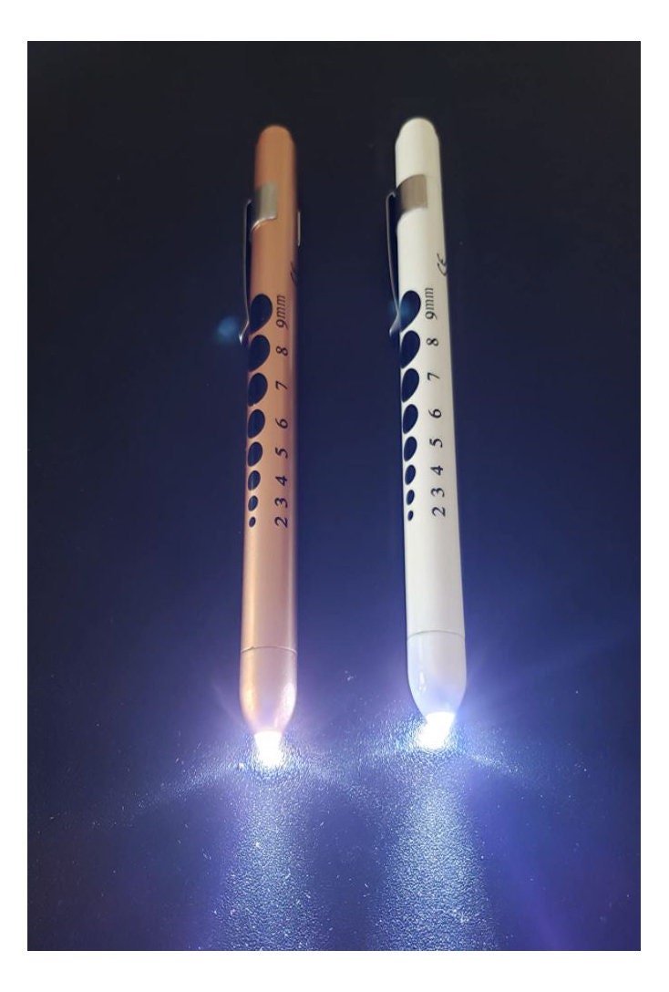 Personalized Medical Pen Light Pupil Gauge Ruler LED Nurse Etsy