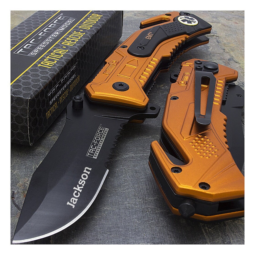 Personalized EMT EMS Pocket Knife With Clip Knives Seatbelt Cutter