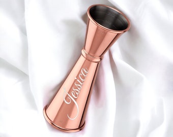 Gepersonaliseerde COCKTAIL JIGGER Maatbeker Cocktail Mixer Thuis Bar Barman Cadeau voor hem Haar moeder Vader mannen vrouwen verjaardag Vaderdag aangepast