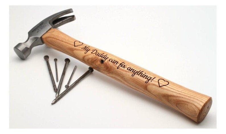 Personalized HAMMER Custom Engraved Hammers Groomsmen Gifts for Dad Him Boyfriend Gift for Men Husband Son Birthday Tool Hammers Wood image 2