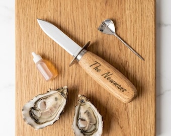 Personalized OYSTER SHUCKER Knife Opener Clam Seafood Beach Cooking Kitchen Housewarming Birthday Gift for Her Him Dad Mom Custom Engraved
