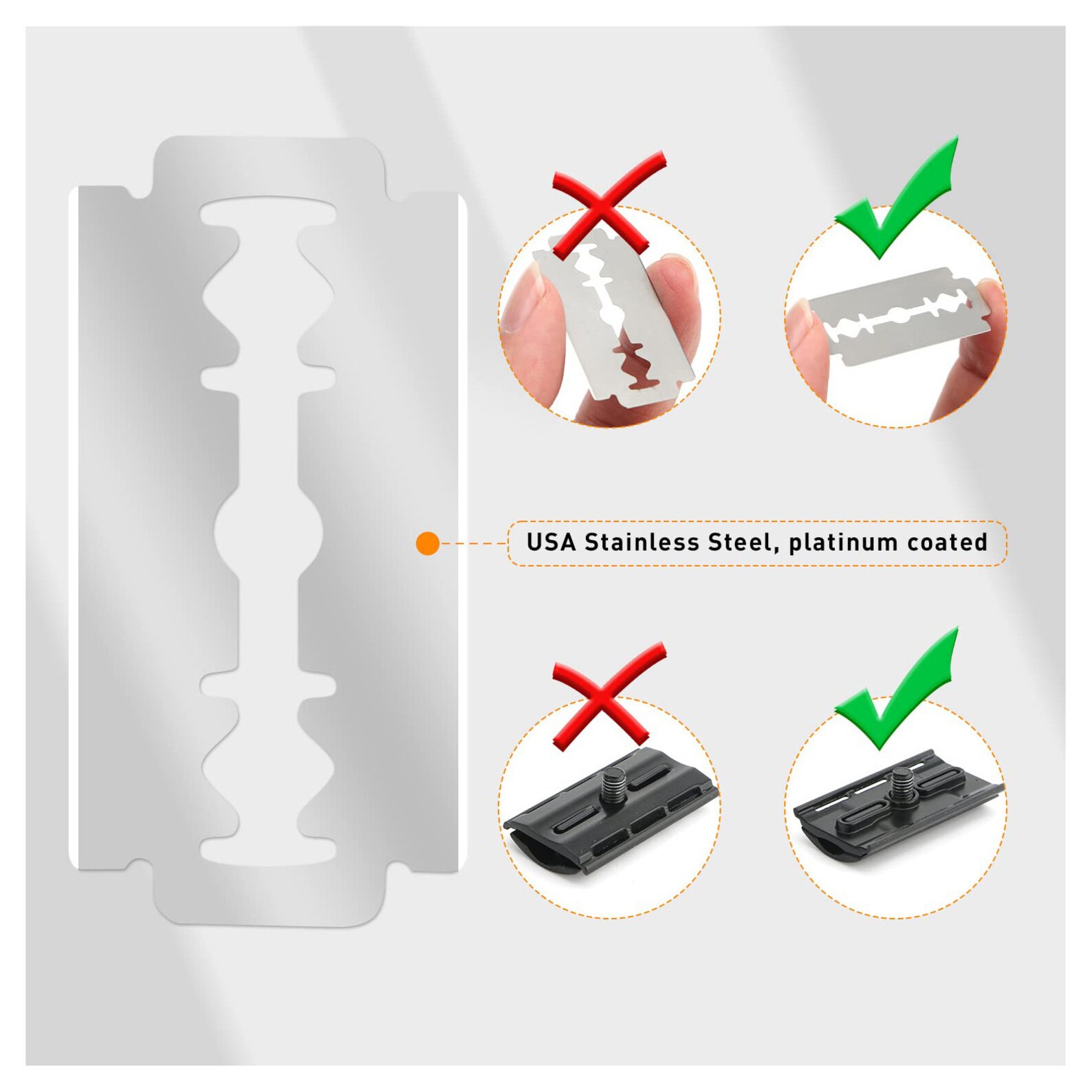 Personalized SHAVING BLADE Safety Razor Beard Mustache Travel Groomsmen ...