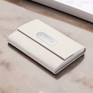 Estuche porta tarjetas de presentación personalizado, regalo para padrinos de boda, para ella, mamá, mujer, agente inmobiliario, rojo, rosa, oro rosa, niña, jefa, cumpleaños, grabado personalizado