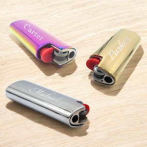 Gepersonaliseerde BIC LIGHTER CASE schede aangepaste gegraveerde bruidsjonkers Vaderdag cadeau voor vader hem mannen opa sigaar roker verjaardag Bic Mini J5