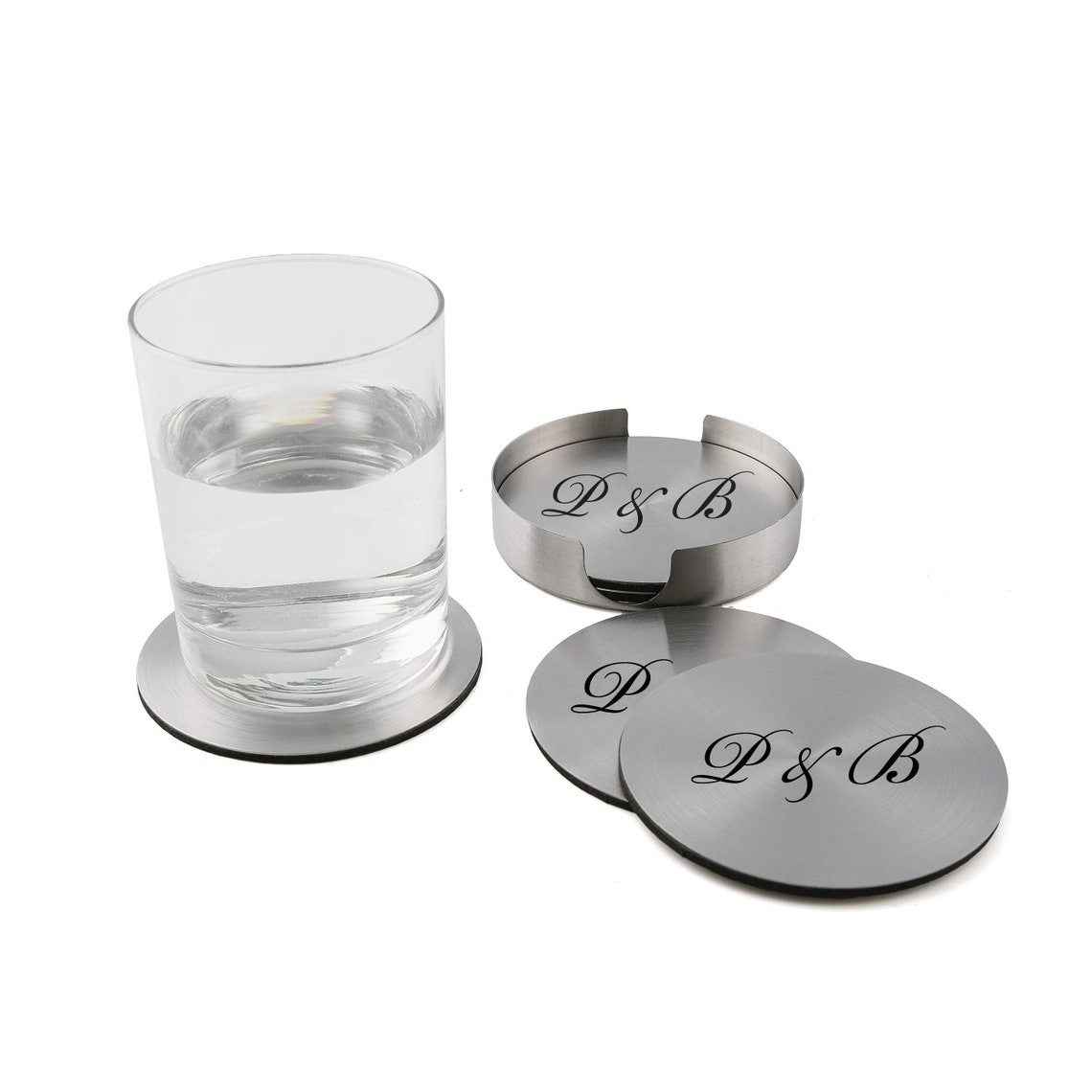 Personalized Coasters Metal Stainless Steel Engraved Etsy