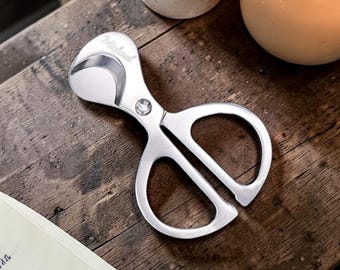 Personalized Cigar Cutter Scissors Groomsmen Gift for Him Gift for Dad Grandpa Cigar Lover Bachelor Birthday Accessories Fathers Day Custom
