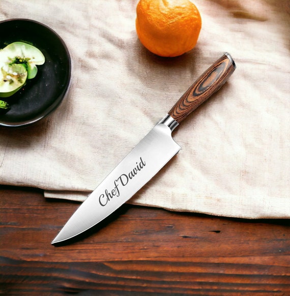 Personalized CHEF KNIVE SET Custom Engraved Chefs Knife Knives Kitchen  Cooking Valentines Gift for Boyfriend Him Dad Men Gift Women Mom Her 