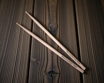 Personalized 5A DRUMSTICKS Drum Sticks Band Birthday Drummer Gift for Him Dad Men Boyfriend Musician Music PAIR Fathers Day Custom Engraved