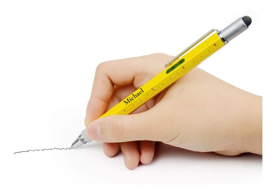 Personalized MULTITOOL PEN Custom Pens Ruler Level Groomsmen Gift for ...