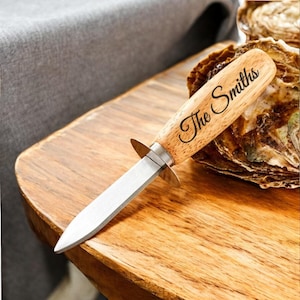 Personalized OYSTER SHUCKER Knife Knive Clam Oyster Home Kitchen Housewarming Gift for Him Dad Men Her Mom Shuck Birthday Custom Engraved