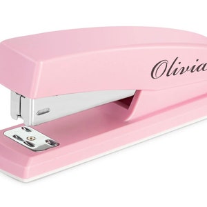 Personalized PINK STAPLER Staplers Office Teacher Bridesmaid Gift for Her Women Mom Doctor Lawyer Cute Stationary Birthday Custom Engraved