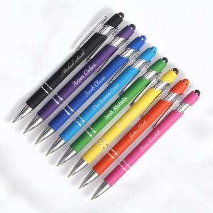 Personalized PENS PEN Business Logo Corporate Swag Promotional Company Office Business Gift for Him Dad Her Wedding Favors Custom Engraved