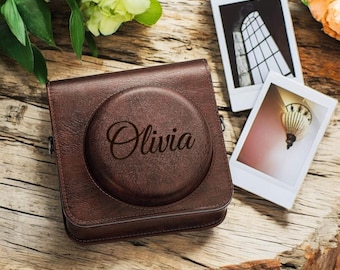 Personalized Fujifilm Instax Square SQ40 / SQ1 Camera Case Bag Cover Leather Strap Groomsmen Birthday Gift for Her Mom Him Women Polaroid