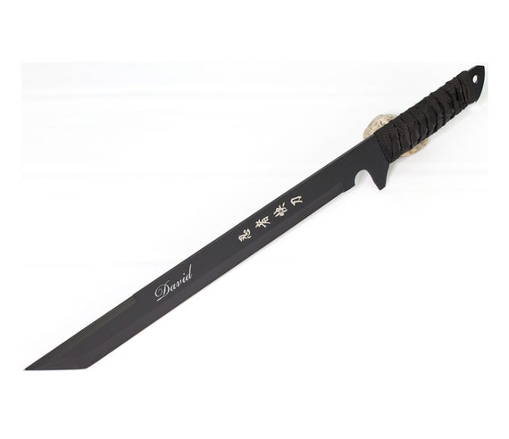 Personalized NINJA SWORD Dagger Samurai Japanese Full Tang Fantasy