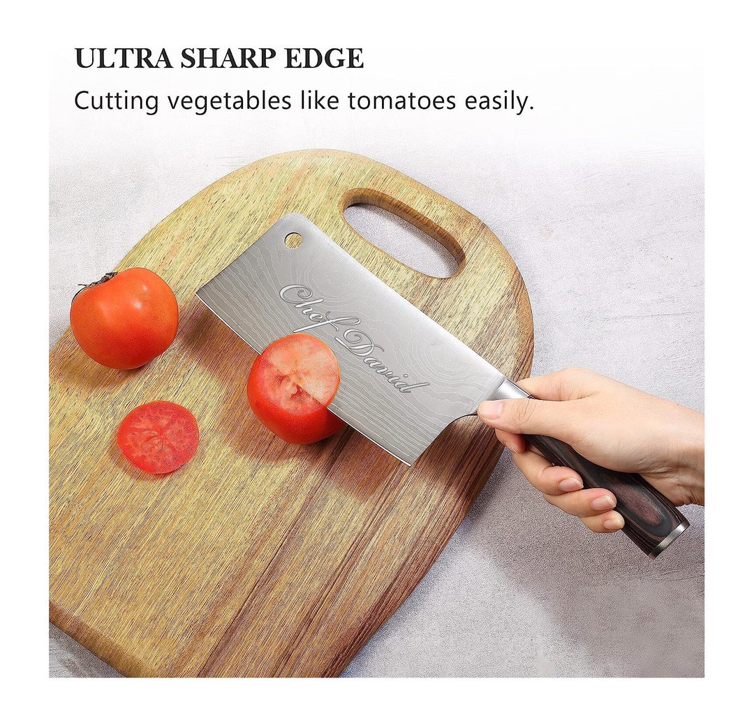 Personalized BUTCHER KNIFE Cleaver Chef Knive Kitchen Chefs Cooking Custom Engraved Mothers Day ...