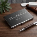 Personalized BUSINESS CARD HOLDER Case Office Desk Corporate Work Boss Manager Birthday Gift for Him Her Men Women Dad Mom Fathers Day
