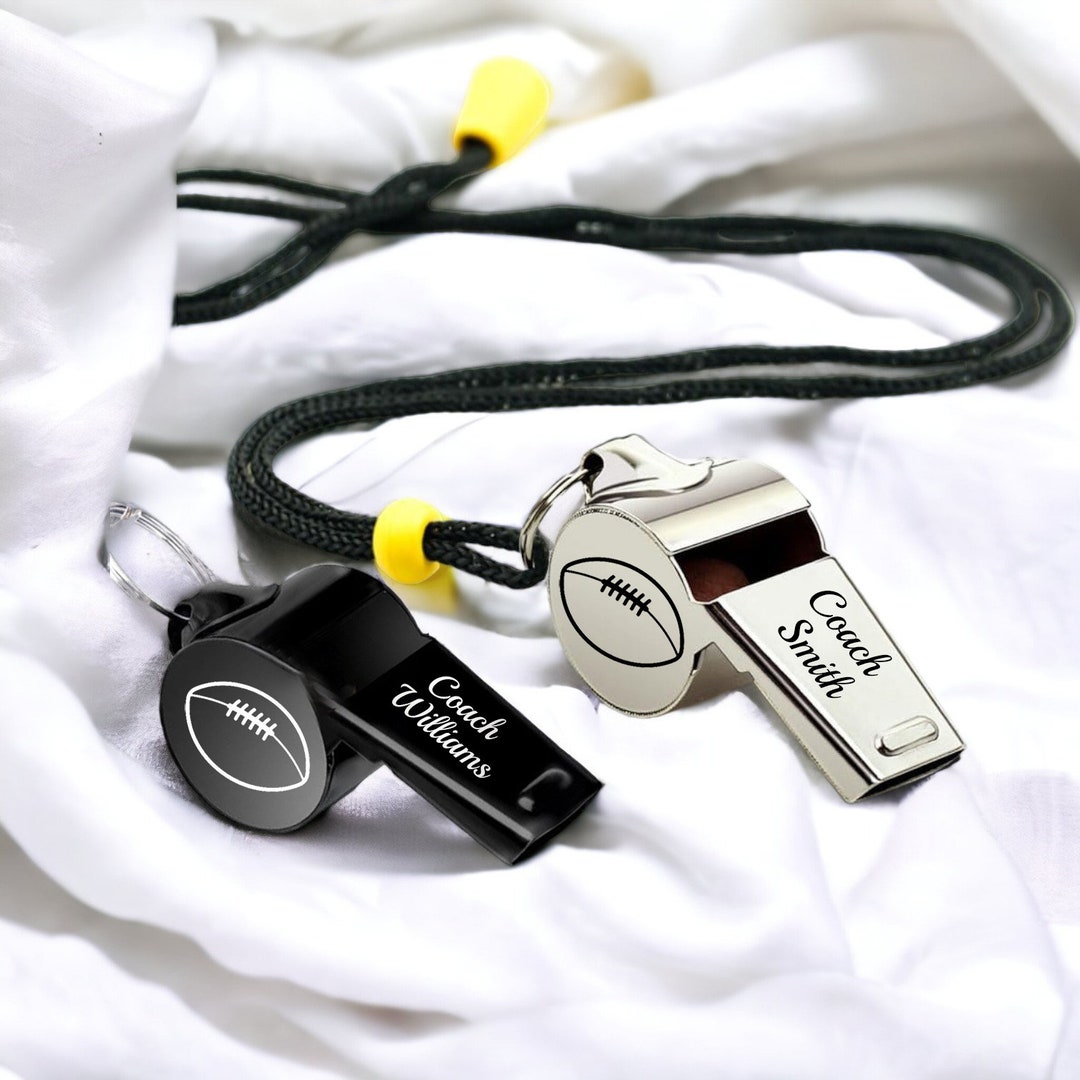 Personalized WHISTLE NECKLACE Coach Gifts Coaches Whistles Etsy UK