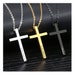 Personalized CROSS NECKLACE Pendant Necklaces Gifts for Him Her Men Women Dad Boyfriend Girlfriend Boys Girls Gold Vintage Custom Engraved 