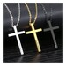 Personalized CROSS NECKLACE Pendant Necklaces Gifts for Him Her Men Women Dad Boyfriend Girlfriend Boys Girls Gold Vintage Custom Engraved 