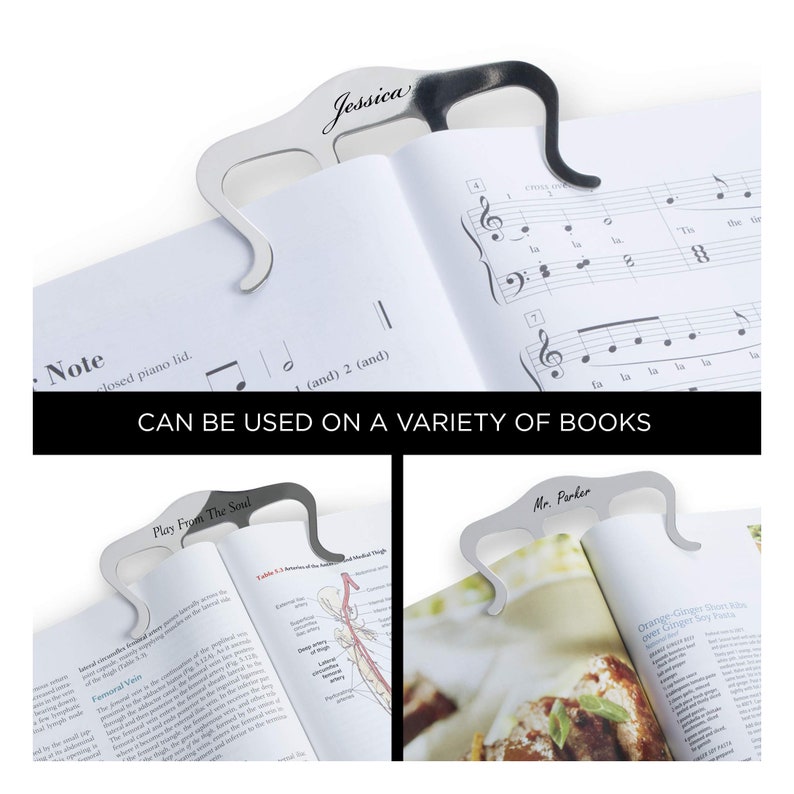 Personalized Music Page Holder Piano Book Clip Bookmark Notes Etsy