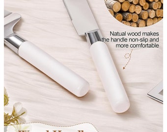 Set Coltello E Paletta Per Torta Nuziale Personalizzabile - Incisione Nome E Data, Acciaio Inossidabile, Regalo Matrimonio - Foto 6