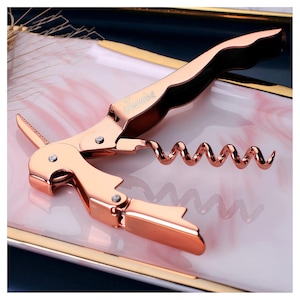 Personalized CORKSCREW Wine Bottle Opener Bridesmaid Groomsmen Gift for Her Mom Women Wedding Bridal Shower Housewarming Custom Engraved