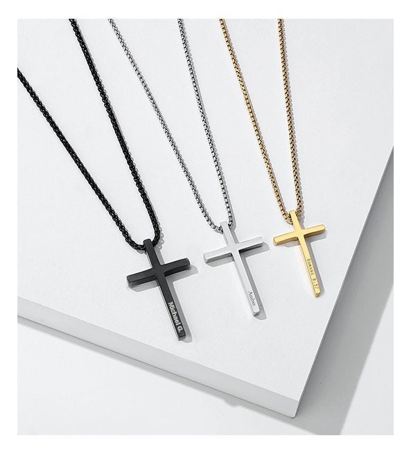 Personalized CROSS NECKLACE Necklaces 
