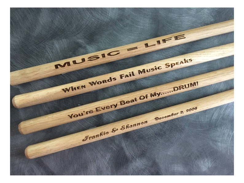 Personalized DRUMSTICKS Custom Drum Sticks Set Gifts for Him Etsy