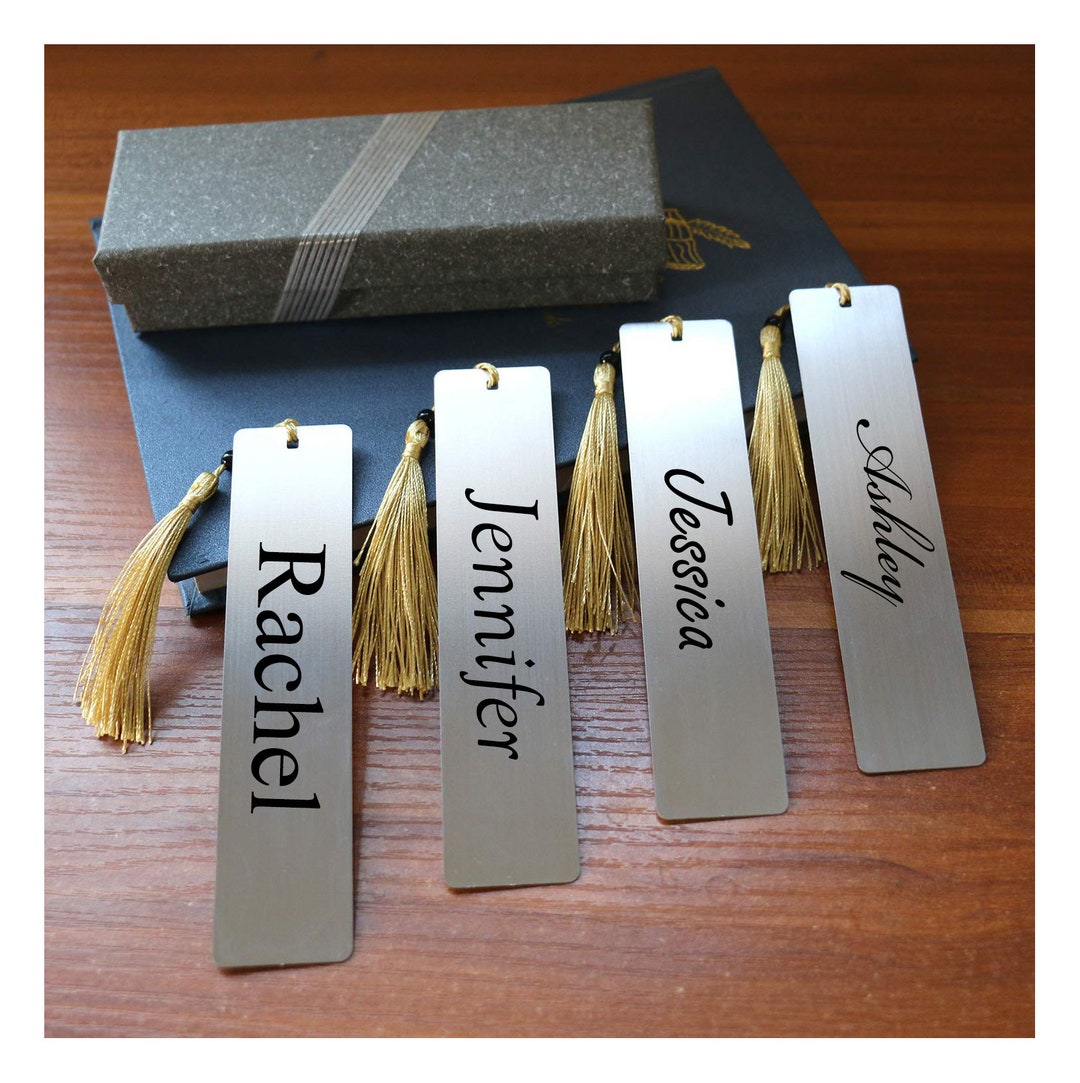 Personalized BOOKMARK & TASSEL Book Mark Book Lover Reader Teacher ...