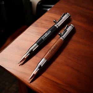 Personalized BOLT ACTION PEN Military Veteran Groomsmen Birthday Gift for Him Dad Men Boyfriend Teacher Coach Graduation Custom Engraved