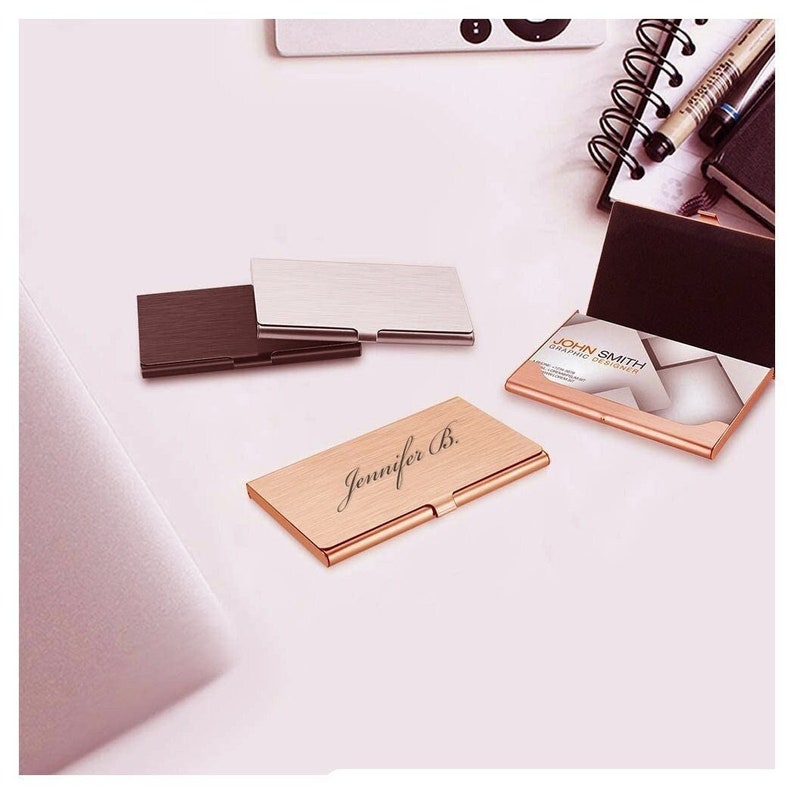 Personalized BUSINESS CARD HOLDER Case Custom Engraved Etsy