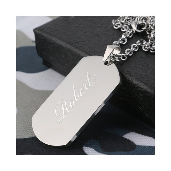 Personalized dog tag necklace for men best sale