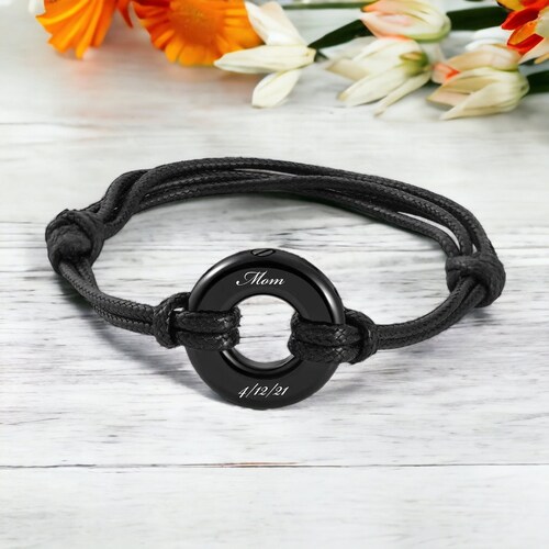 Personalisiertes Urnenarmband – Schmuck zur Aufbewahrung von Asche Verstorbener, zur Erinnerung an Hunde- und Katzenhaare, zum Gedenken an verstorbene Haustiere, wasserfest, individuell graviert