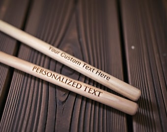Personalized 5A DRUMSTICKS Drum Sticks Band Birthday Drummer Gift for Him Dad Men Boyfriend Musician Music PAIR Fathers Day Custom Engraved