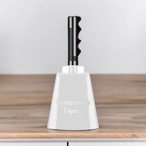 Custom Personalized COWBELL Cow Bell Team School Spirit Dinner Bell Call Hand Bell Birthday Gift for Him Her Men Women Kids Sports Christmas