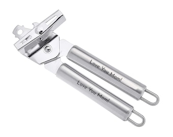 Personalized CAN OPENER Utensil Tool Peeler Grater Commercial Professional Kitchen Gadget Dining Cooking Cook Home Gift Bridesmaid Grandma