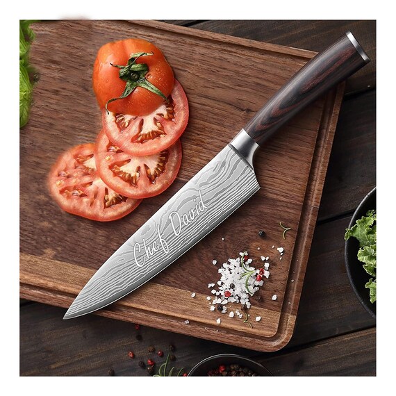 Personalized CHEF KNIVE SET Custom Engraved Chefs Knife Knives Kitchen  Cooking Valentines Gift for Boyfriend Him Dad Men Gift Women Mom Her 