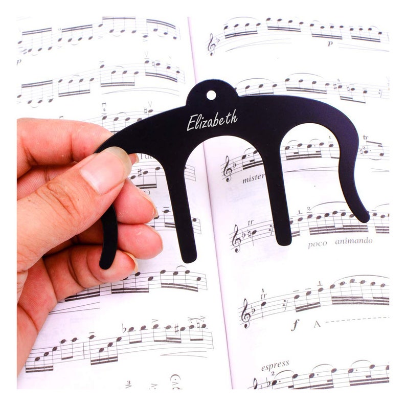 Personalized MUSIC PAGE HOLDER Custom Engraved Mothers Day Gifts for Mom Her Women Piano Teacher Guitar Violin Musician Pianist Saxophone image 5