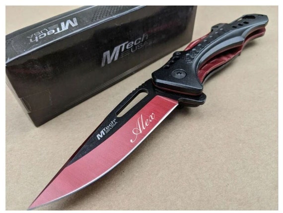 NAVAJA ROJA personalizada para hombres con cuchillos de clip cuchillos  grabados regalos de San Valentín para él papá novio destornillador  multiherramienta personalizado -  México