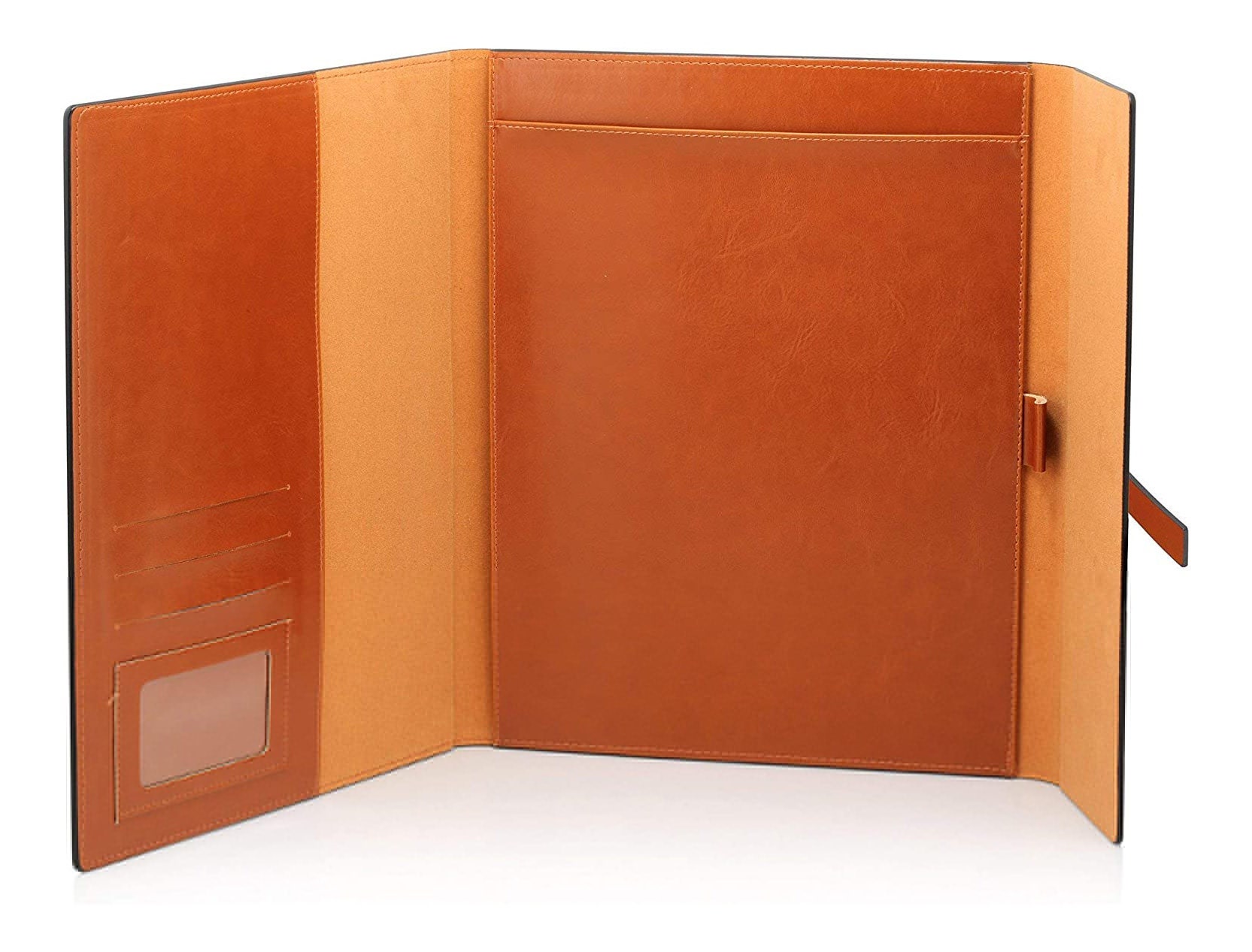 Personalized LEATHER PORTFOLIO Padfolio Notebook Organizer Folder Planner Business Corporate Gifts for Him Dad Men Boyfriend Custom Engraved