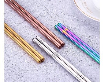 Personalized CHOPSTICKS Set Chop Sticks Bridesmaid Wedding Favors Groomsmen Gift for Her Mom Women Kitchen Utensils - Pair Custom Girlfriend