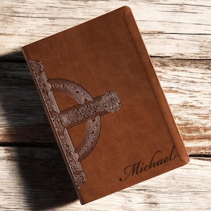 Personalized NLT BIBLE Christian Baptism Gift for Him Dad Men Her Mom Women Catholic Confirmation Communion Wedding Birthday Custom Engraved